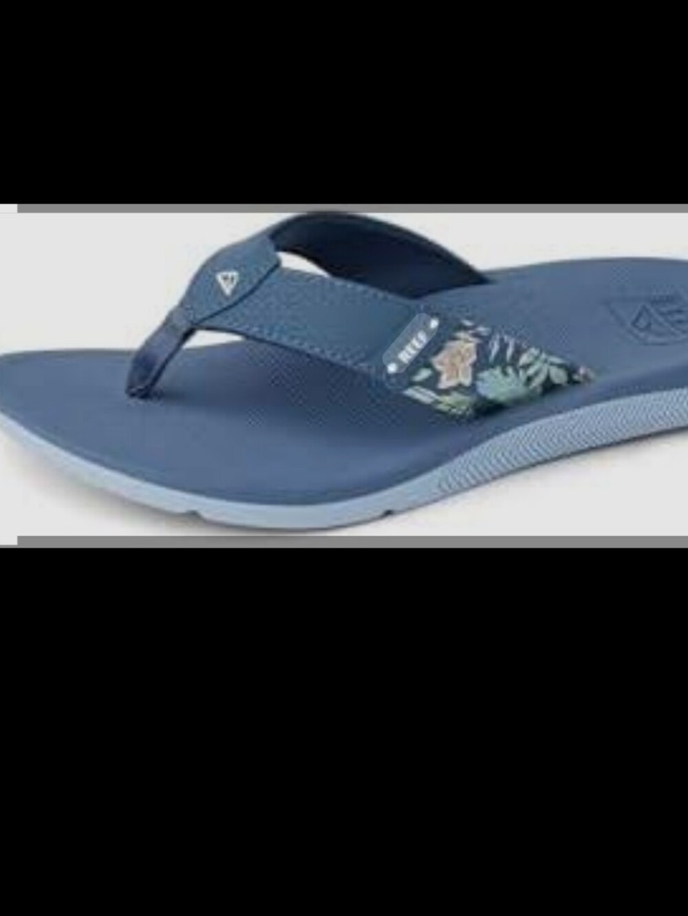 Reef Santa Ana Sandals Blue Floral Print Flip Flops Resortwear Vacation
